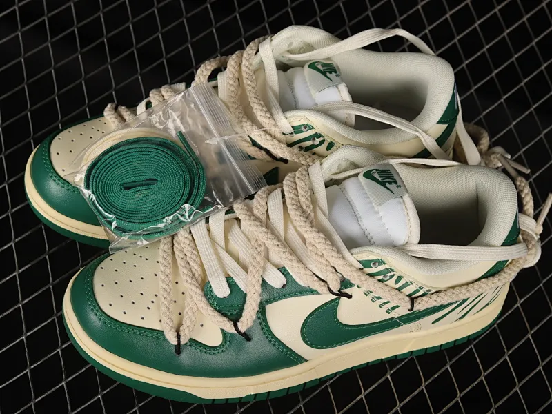 All categories Nk SB Dunk series Nk SB Dunk Low low-top sneakers Nk Dunk Low distressed beige customized version of deconstructed strap casual sneakers DD1503-112